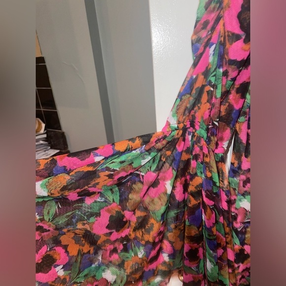 New! Misa Los Angeles Elektra Dress in Jewel Tone Flora MISA 🌺 Large NWT! - Picture 7 of 13
